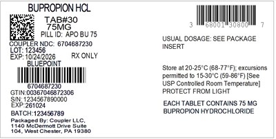 Label (68001 308 00 Bupropion 75mg 67046 872 30)